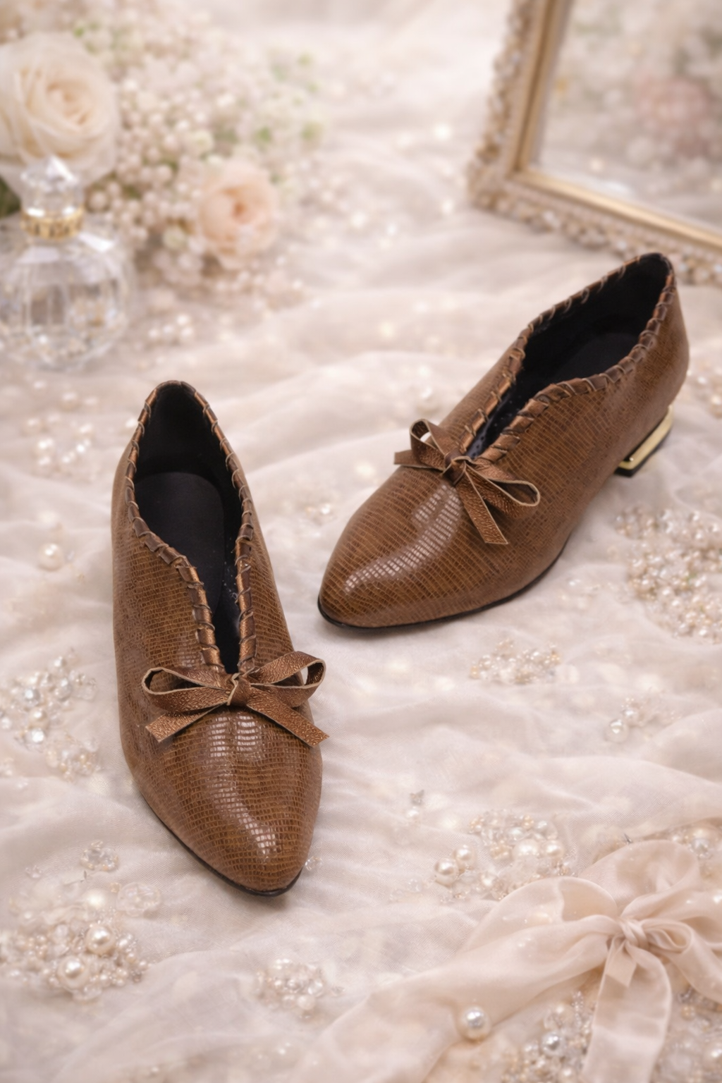 Lizard Scallop Bow Pump